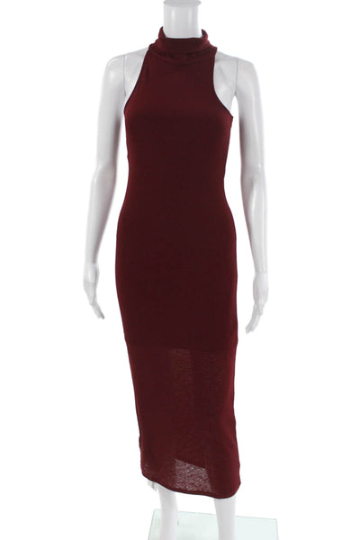 MNG Womens Bodycon Red Sleeveless Cowl Neck Polyester Maxi Dress Size 4
