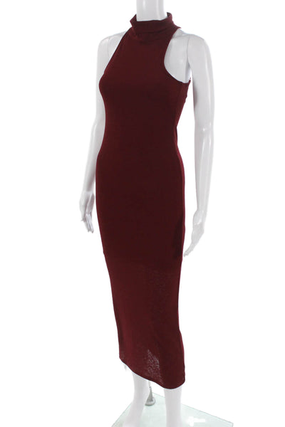 MNG Womens Bodycon Red Sleeveless Cowl Neck Polyester Maxi Dress Size 4