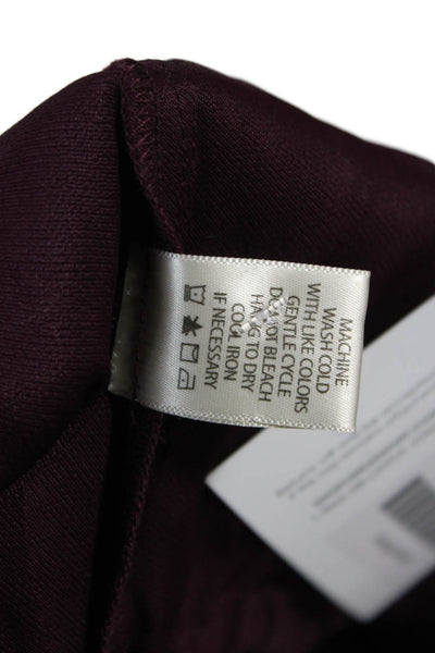 Max Studio Womens Purple Sleeveless Jumpsuit Viscose Zip Round Neck Size XS