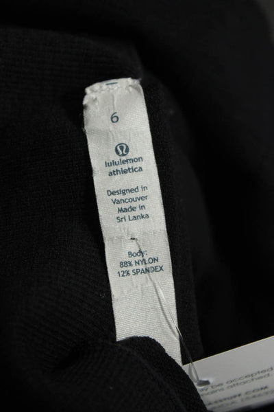 Lululemon Womens Black Capri Leggings Nylon Size 6