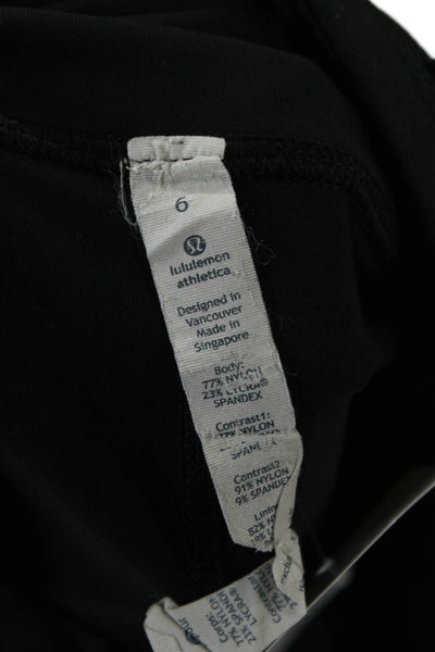 Lululemon Womens Capri Leggings Black Nylon Size 6