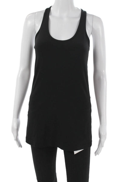 Lululemon Womens Basic Tank Black Scoop Neck Polyester Blend Sleeveless Size 8