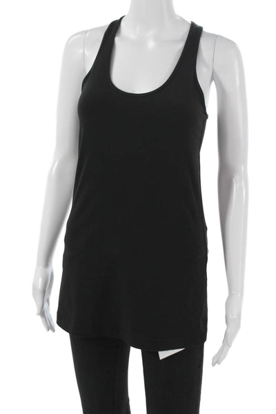 Lululemon Womens Basic Tank Black Scoop Neck Polyester Blend Sleeveless Size 8