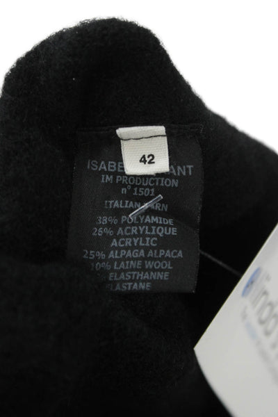 Isabel Marant Etoile Womens Pullover Black Crew Neck Long Sleeve Size 42