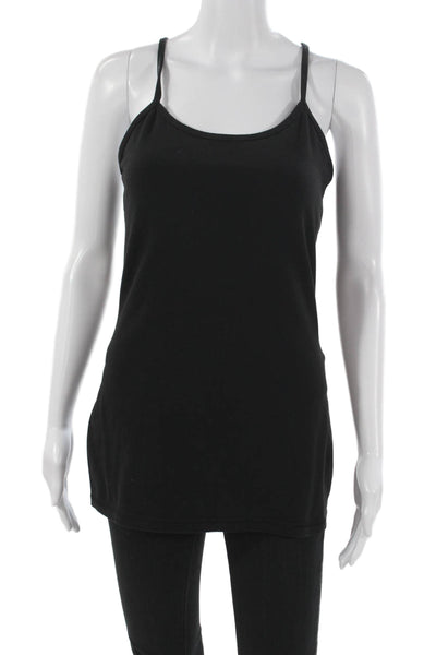 Lululemon Womens Black Scoop Neck Sleeveless Basic Tank Nylon Size 8