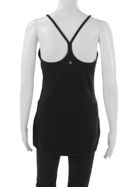 Lululemon Womens Black Scoop Neck Sleeveless Basic Tank Nylon Size 8