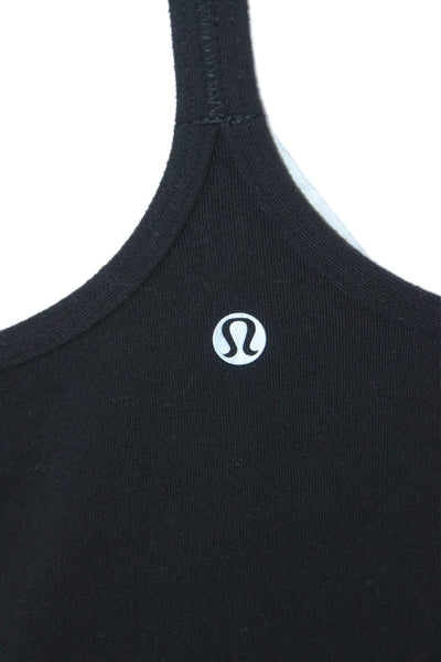 Lululemon Womens Black Scoop Neck Sleeveless Basic Tank Nylon Size 8