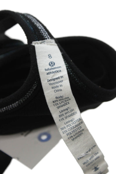 Lululemon Womens Black Scoop Neck Sleeveless Basic Tank Nylon Size 8
