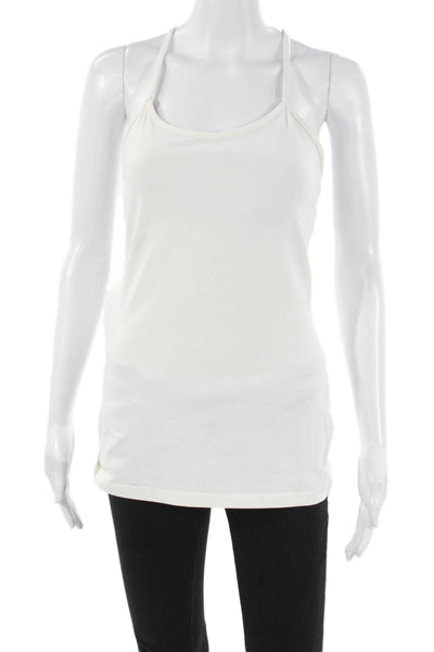 Lululemon Women Basic Sleeveless Scoop Neck Nylon Tank White Size 8