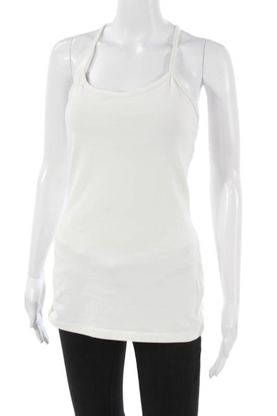 Lululemon Women Basic Sleeveless Scoop Neck Nylon Tank White Size 8