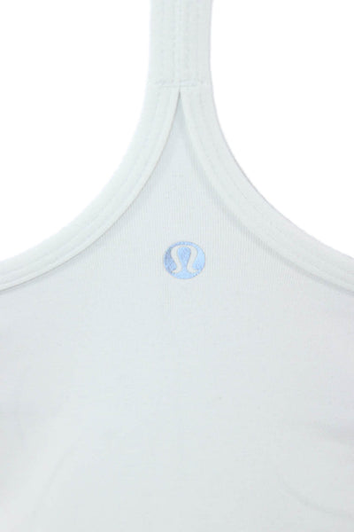 Lululemon Women Basic Sleeveless Scoop Neck Nylon Tank White Size 8