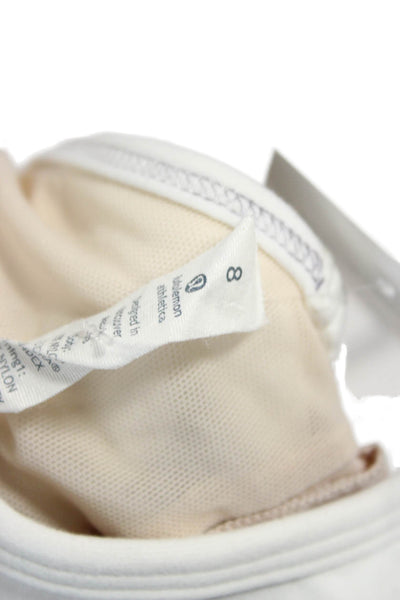 Lululemon Women Basic Sleeveless Scoop Neck Nylon Tank White Size 8