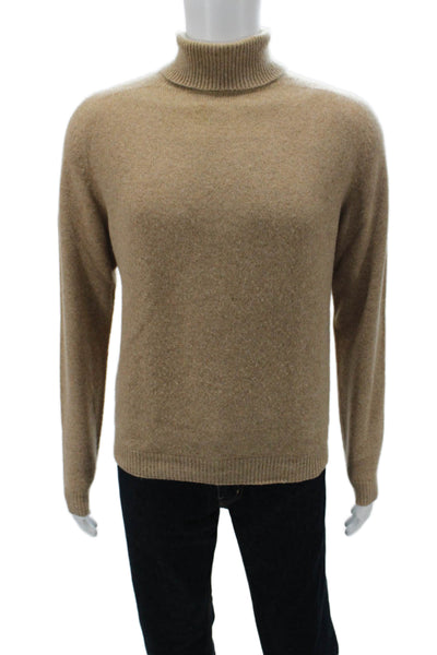 Malo Mens Beige Cashmere Blend Turtleneck Pullover Long Sleeve Size S