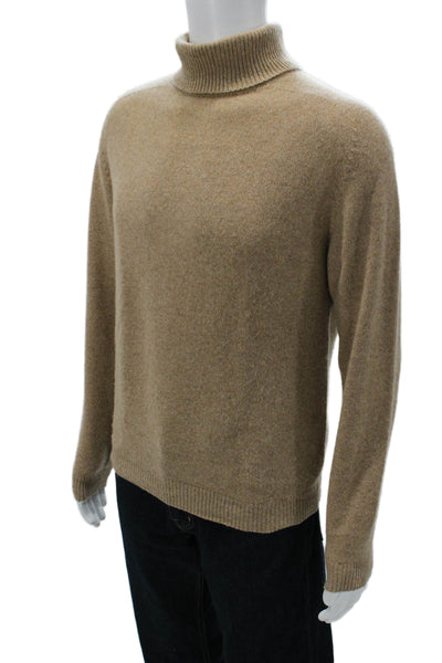 Malo Mens Beige Cashmere Blend Turtleneck Pullover Long Sleeve Size S