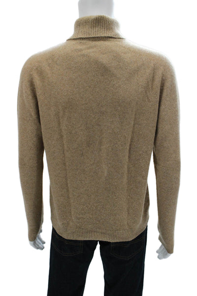 Malo Mens Beige Cashmere Blend Turtleneck Pullover Long Sleeve Size S