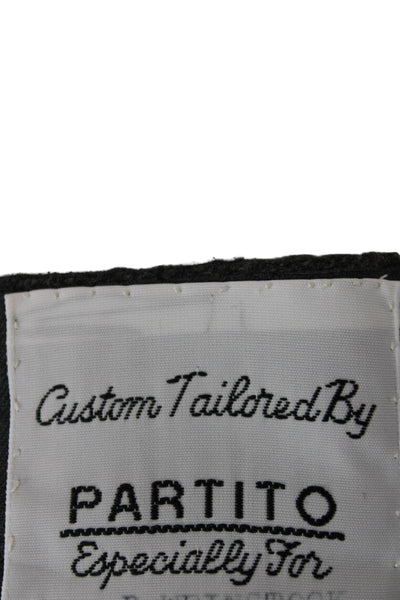 Partito Philadelphia Mens Dress Pants Gray Wool Blend Zip Size 32