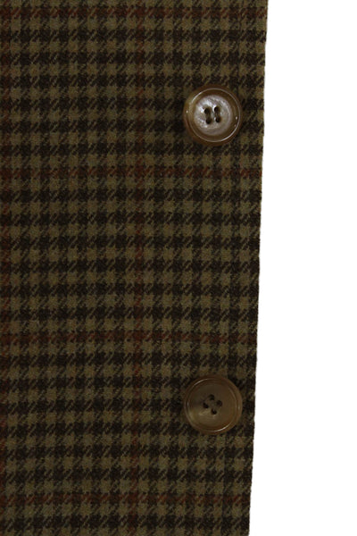 Partito Philadelphia Mens Blazer Brown Check Polyester Size 38
