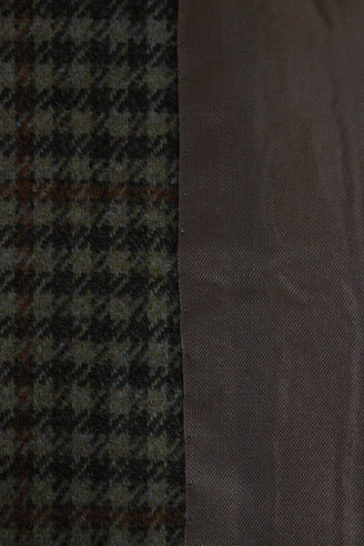 Partito Philadelphia Mens Blazer Brown Check Polyester Size 38