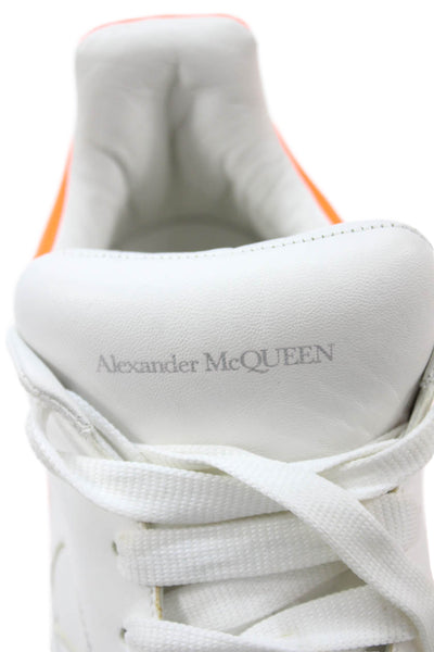Alexander McQueen Womens Leather Oversized Runner Sneakers White Size 40 10