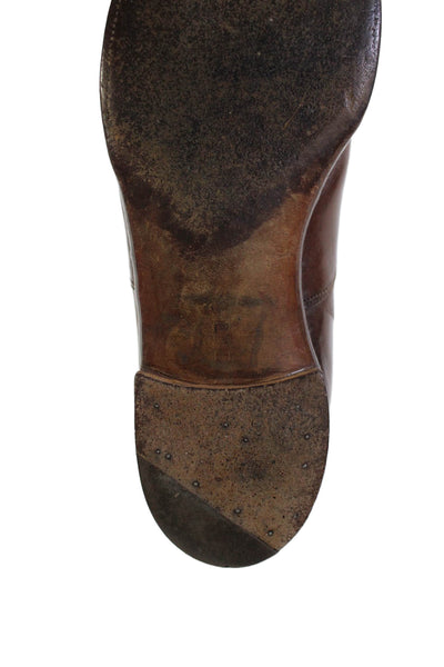 John Lobb Womens Leather Slip On Low Heels Shoes Brown Size 8.5