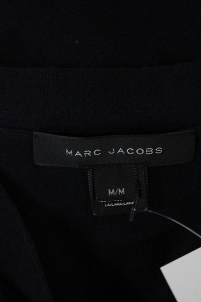 Marc Jacobs Womens Blue Wool V-Neck Cardigan Long Sleeve Size M