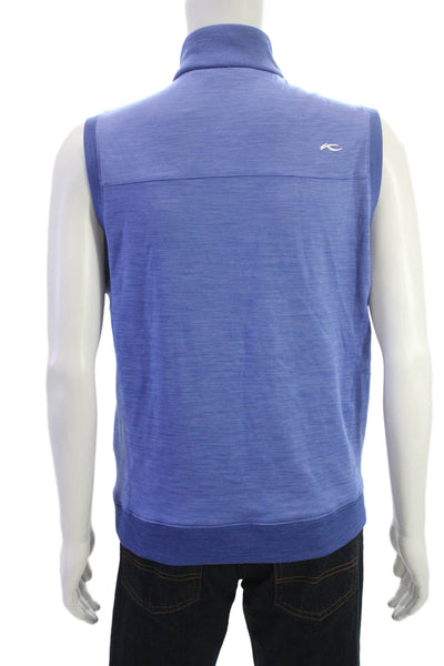 Kjus Mens Blue Polyester Zip Vest Size S