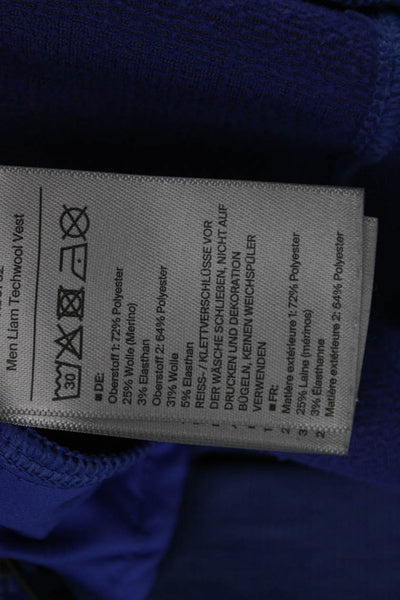 Kjus Mens Blue Polyester Zip Vest Size S
