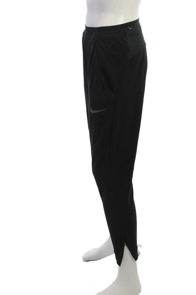 Nike Mens Jogger Pants Black Polyester Pull On Size S