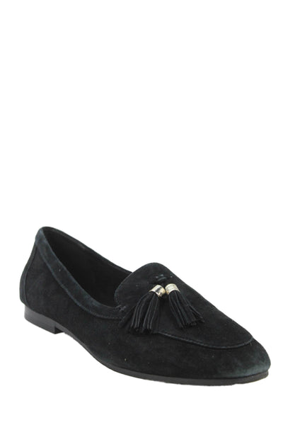 Charter Club Womens Suede Slip On Loafers Black Size 9.5