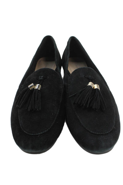 Charter Club Womens Suede Slip On Loafers Black Size 9.5