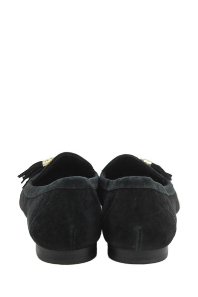 Charter Club Womens Suede Slip On Loafers Black Size 9.5