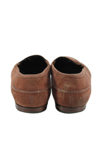 Susan Bennis Warren Edwards Mens Suede Slide On Loafers Brown Size 8.5