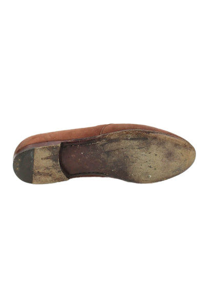 Susan Bennis Warren Edwards Mens Suede Slide On Loafers Brown Size 8.5
