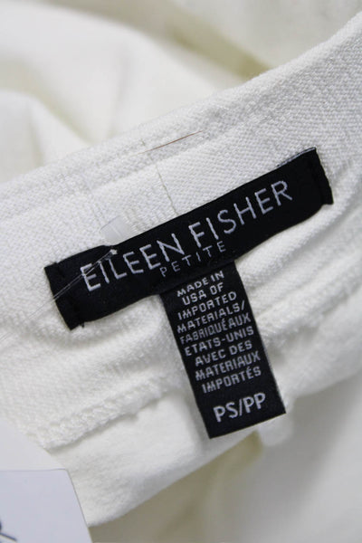 Eileen Fisher Women White Capri Pants Petite Size S
