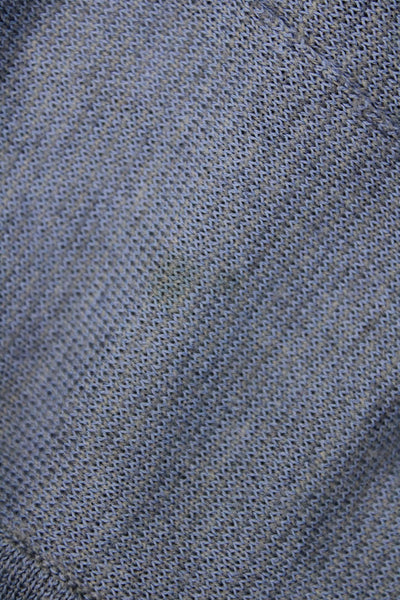 Giorgio Villa Women Blue Knit Henley Shift Dress Long Sleeve Size S