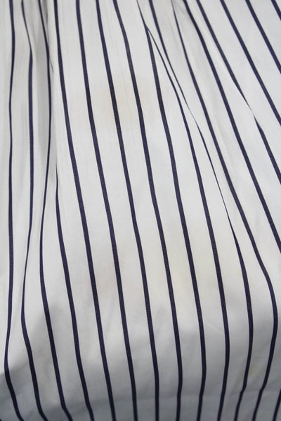 Pauw Womens Striped Shirt Dress Short Sleeve Collared White Size 3