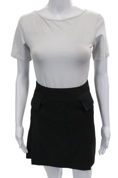 Dolce & Gabbana Womens A-Line Black Polyester Blend Skirt Size S