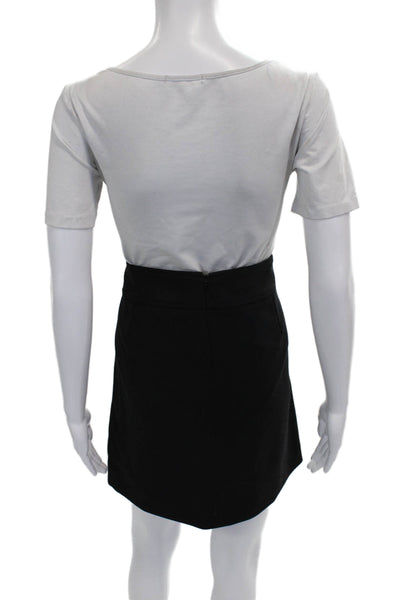 Dolce & Gabbana Womens A-Line Black Polyester Blend Skirt Size S
