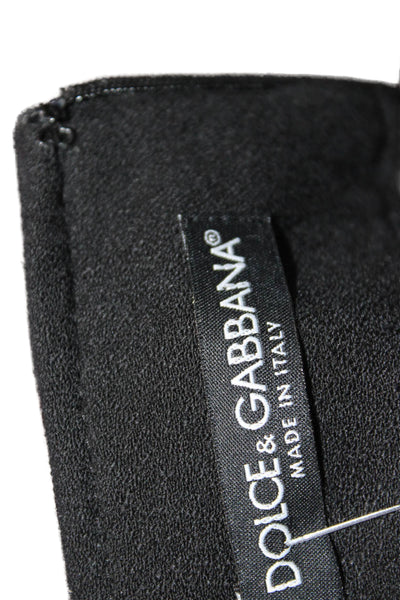 Dolce & Gabbana Womens A-Line Black Polyester Blend Skirt Size S