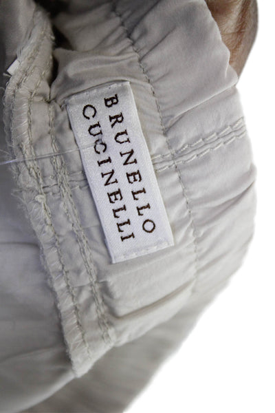 Brunello Cucinelli Womens T-Shirt Dress Gray Scoop Neck Short Sleeve Size S