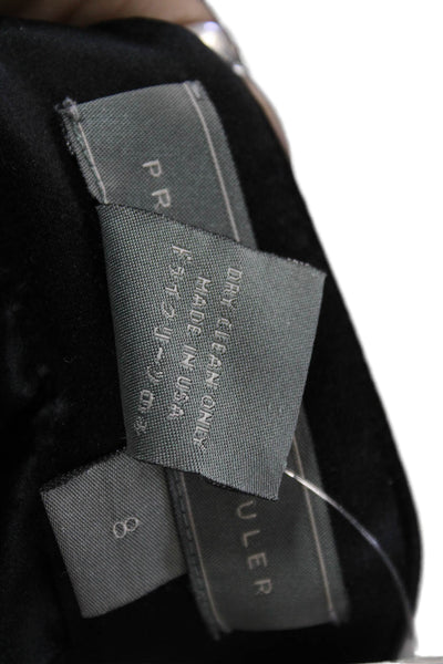 Proenza Schouler Womens Pleated Virgin Wool Check Short Skirt Black Size 8