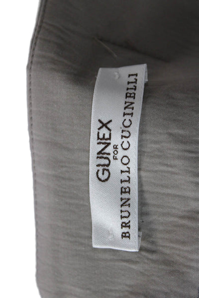 Gunex for Brunello Cucinelli Women Pleated Wool Skirt Brown Short Size 8