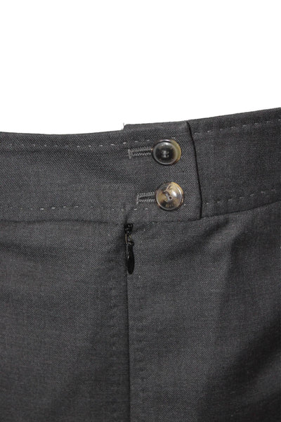 Wolford Womens Black Straight Pencil Skirt Short Button Polyester Blend Size 8