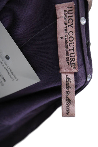 Juicy Couture Womens Purple Kaftan Dress V Neck 3/4 Sleeve Short Size XS Petite