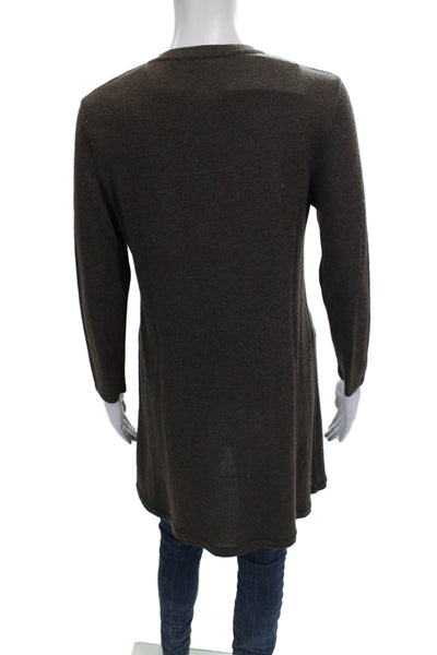 Giorgio Villa Women Sweater Dress Brown Wool Blend Longsleeve Size XS