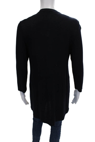 Giorgio Villa Women Merino Sweater Dress Blue Long Sleeve Size XS