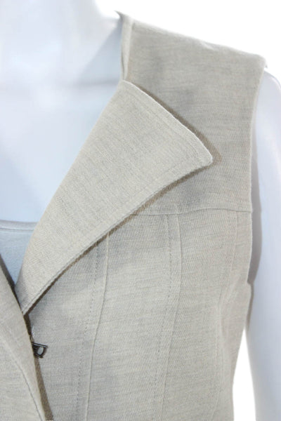 BCBG Max Azria Women Beige Sleeveless Vest Size S