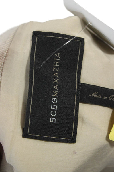 BCBG Max Azria Women Beige Sleeveless Vest Size S
