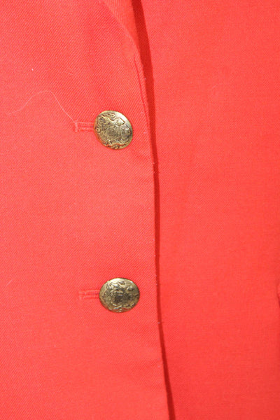 J Crew Womens Blazer Orange Wool Button Long Sleeve Size 8