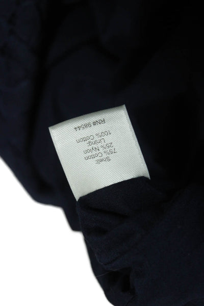 Beth Bowley Women Shift Dress Blue Boat Neck Short Sleeve Nylon Zip Size 8